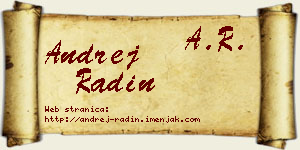 Andrej Radin vizit kartica